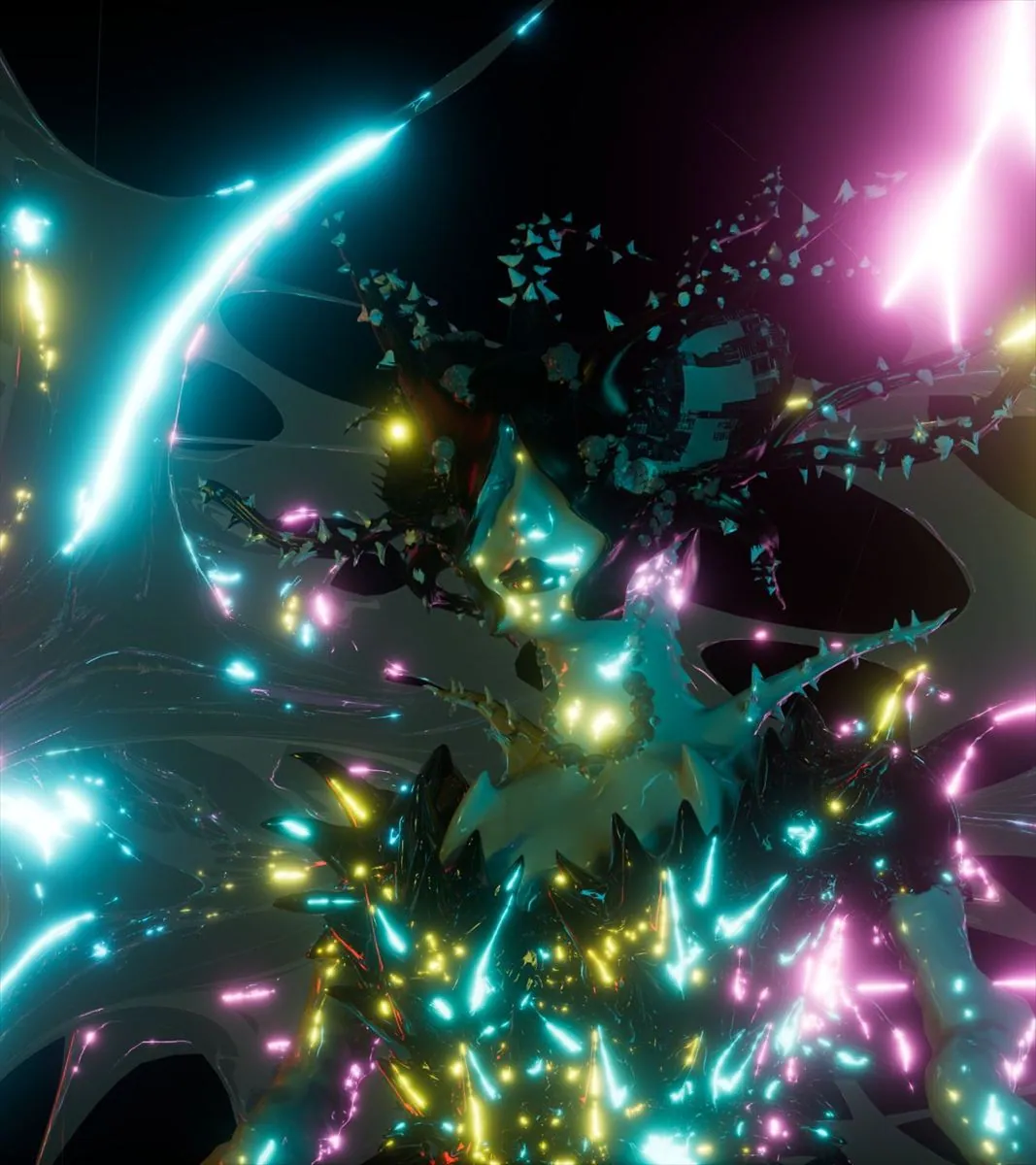 Procedural Voronoi spikes render