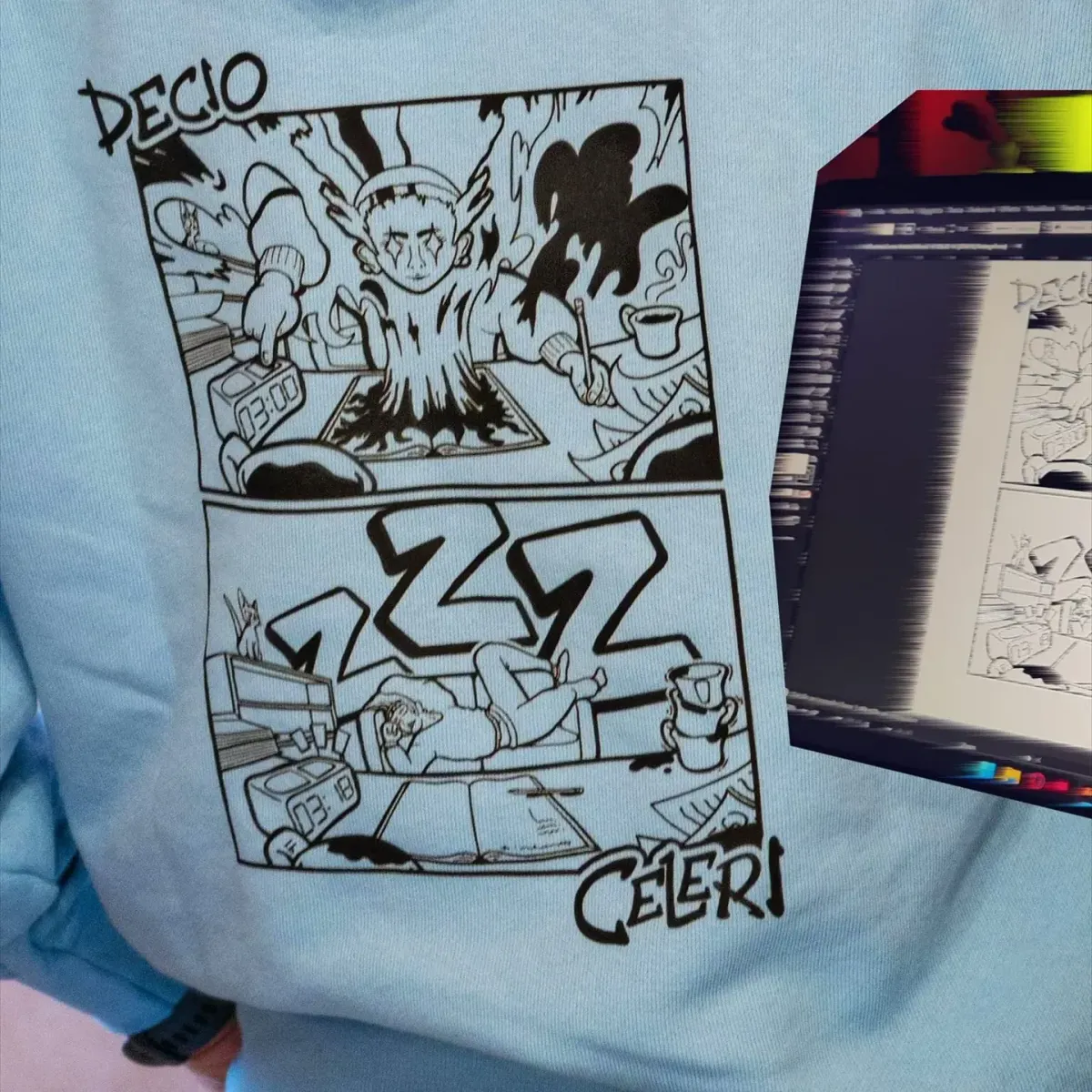 Illustrated sweatshirt for Liceo Decio Celeri